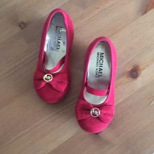 Michael Kors Baby Suede Red Dress Shoes